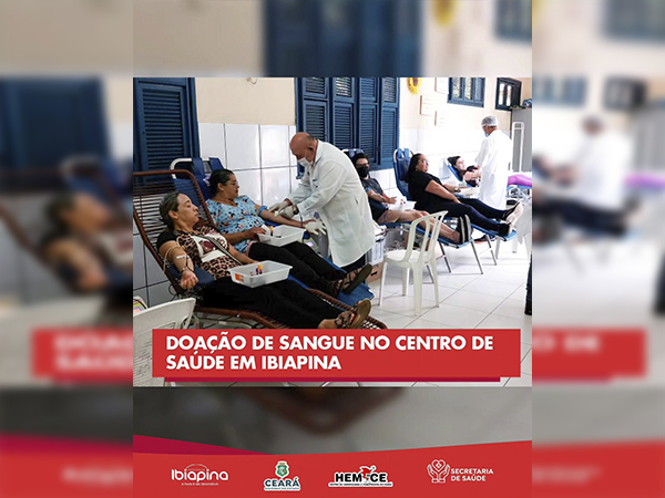 A A PREFEITURA DE IBIAPINA POR MEIO DA SECRETARIA DE SAÚDE AGRADECE A BELÍSSIMA CAMPANHA DE DOAÇÃO DE SANGUE EM IBIAPINA